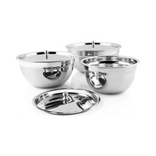 Deals and Offers on - Shri & Sam Stainless Steel Tezon Serving Bowl with Stainless Steel Lid, 3 Pieces, (14 cm 700 ml Capacity,16cm 950 ml Capacity, 18cm 1500 ml Capacity), Silver Deals, Discounts & Offers on - Shri & Sam Stainless Steel Tezon Serving Bowl with Stainless Steel Lid, 3 Pieces, (14 cm 700 ml Capacity,16cm 950 ml Capacity, 18cm 1500 ml Capacity), Silver