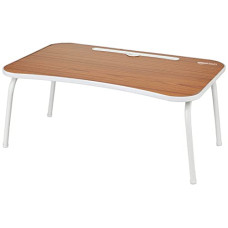 Deals and Offers on Laptop Accessories - Amazon Basics Multipurpose Foldable Wood Laptop Table with Mac Holder/Tab Holder | Table Holder Study Table, Breakfast Table, Foldable and Portable/Ergonomic & Rounded Edges/Non-Slip Legs Deals, Discounts & Offers on Laptop Accessories - Amazon Basics Multipurpose Foldable Wood Laptop Table with Mac Holder/Tab Holder | Table Holder Study Table, Breakfast Table, Foldable and Portable/Ergonomic & Rounded Edges/Non-Slip Legs