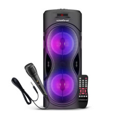 Deals and Offers on Electronics - KRISONS Cylender 4 Double Woofer 40W Multi-Media Bluetooth Party Speaker with Wired Mic Deals, Discounts & Offers on Electronics - KRISONS Cylender 4 Double Woofer 40W Multi-Media Bluetooth Party Speaker with Wired Mic