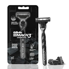 Deals and Offers on Health & Personal Care - Gillette Mach3 Charcoal Shaving Razor for Men with New Enhanced Lubrastrip with a Touch of Charcoal Deals, Discounts & Offers on Health & Personal Care - Gillette Mach3 Charcoal Shaving Razor for Men with New Enhanced Lubrastrip with a Touch of Charcoal