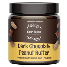 Deals and Offers on - Khari Foods Crunchy Peanut Butter 300g, Fibre & Protein Rich, Made With Jaggery, No Added Palm Oil (Dark Chocolate 300g) Deals, Discounts & Offers on - Khari Foods Crunchy Peanut Butter 300g, Fibre & Protein Rich, Made With Jaggery, No Added Palm Oil (Dark Chocolate 300g)