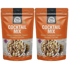 Deals, Discounts & Offers on  - Wonderland Foods Cocktail Mix 400g (200g X 2) Raosted And Salted California Almond, Cashew, Peanuts, Chickpeas And Corn Nuts | Healthy & Nutritious | Rich in Fibre