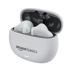 Deals and Offers on Headphones - amazon basics True Wireless in-Ear Earbuds with Mic, Low-Latency Gaming Mode, Touch Control, IPX5 Water-Resistance, Bluetooth 5.3, Up to 60 Hours Play Time, Voice Assistance and Fast Charging (White) Deals, Discounts & Offers on Headphones - amazon basics True Wireless in-Ear Earbuds with Mic, Low-Latency Gaming Mode, Touch Control, IPX5 Water-Resistance, Bluetooth 5.3, Up to 60 Hours Play Time, Voice Assistance and Fast Charging (White)