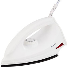 Deals and Offers on Irons - Bajaj DX-6 1000W Dry Iron with Advance Soleplate and Anti-bacterial German Coating Technology, White Deals, Discounts & Offers on Irons - Bajaj DX-6 1000W Dry Iron with Advance Soleplate and Anti-bacterial German Coating Technology, White