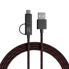 Deals and Offers on - amazon basics 2-in-1 Type-C and Micro USB Braided Cable | 3A/18W Fast Charging & 480 Mbps Data Transfer | 1.2m, Tangle Free Cable Deals, Discounts & Offers on - amazon basics 2-in-1 Type-C and Micro USB Braided Cable | 3A/18W Fast Charging & 480 Mbps Data Transfer | 1.2m, Tangle Free Cable