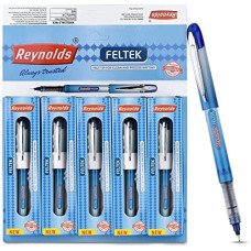 Deals, Discounts & Offers on Stationery - Reynolds FELTEK 5 CT BOX - BLUE| Smooth Ball Pens | Long-lasting ball pens | Professional Ball pens with superior writing experience| Ball Pens
