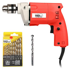 Deals and Offers on - WONDERCUT WC-ED-10-R-CMB Drill Machine 10mm With Free 13Pcs HSS Drill Bits & 1Pc Masonary Bit Combo Deals, Discounts & Offers on - WONDERCUT WC-ED-10-R-CMB Drill Machine 10mm With Free 13Pcs HSS Drill Bits & 1Pc Masonary Bit Combo