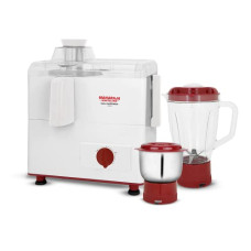 Deals and Offers on - Maharaja Whiteline Gala Happiness Juicer Mixer Grinder,450W,2 Jars,Food Grade, High Grade Mesh For Efficient Juicing, White, 2 Year Warranty, 450 Watt Deals, Discounts & Offers on - Maharaja Whiteline Gala Happiness Juicer Mixer Grinder,450W,2 Jars,Food Grade, High Grade Mesh For Efficient Juicing, White, 2 Year Warranty, 450 Watt