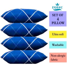 Deals and Offers on - VILLAGERS Polyester Fibre Solid Sleeping Pillow Pack of 4(Blue) Deals, Discounts & Offers on - VILLAGERS Polyester Fibre Solid Sleeping Pillow Pack of 4(Blue)