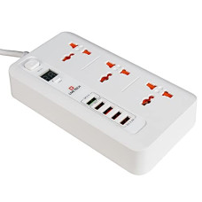 Deals and Offers on Electronics - Live Tech Power Charge 2 Inbuilt Timer Plug Power Strip 3 Socket 5usb 5 Way USB 1 USB Qualcomm Extension Cord Surge Protector Board Switch Control with Child Safety Door Protection (White) Deals, Discounts & Offers on Electronics - Live Tech Power Charge 2 Inbuilt Timer Plug Power Strip 3 Socket 5usb 5 Way USB 1 USB Qualcomm Extension Cord Surge Protector Board Switch Control with Child Safety Door Protection (White)