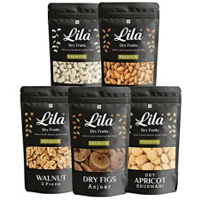 Deals and Offers on - LDF Daily Needs Dry Fruits Combo Pack 1Kg | American Almonds, California Walnuts, Afghani Anjeer, Bold Cashews, Dried Apricot (200g Each) Deals, Discounts & Offers on - LDF Daily Needs Dry Fruits Combo Pack 1Kg | American Almonds, California Walnuts, Afghani Anjeer, Bold Cashews, Dried Apricot (200g Each)
