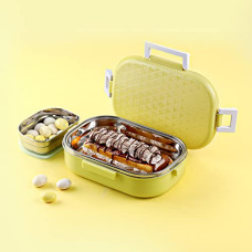 Deals and Offers on - CELLO Altro Neo Lunch Box, Neo Yellow, 700ml | 2 Piece Insulated Lunch Boxes |Stainless Steel Lunch Box for Kids | Leak-Proof Snacks Tiffin Box Deals, Discounts & Offers on - CELLO Altro Neo Lunch Box, Neo Yellow, 700ml | 2 Piece Insulated Lunch Boxes |Stainless Steel Lunch Box for Kids | Leak-Proof Snacks Tiffin Box