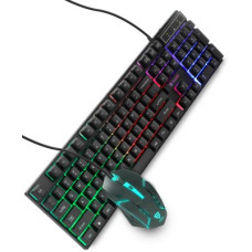 Deals, Discounts & Offers on Computers & Peripherals - RAEGR RapidGear X30 Wired Rainbow Backlight Keyboard and 1200 dpi Mouse Combo Set