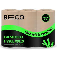 Deals, Discounts & Offers on  - Beco Bamboo 3-Ply Toilet Paper Roll 160 Pulls Each Pack of 6, 100% Natural, Unbleached and Eco-Friendly Tissue Papers