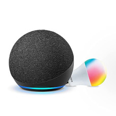 Deals and Offers on - All-new Echo (4th Gen, Black) combo with Wipro 9W LED smart color bulb Deals, Discounts & Offers on - All-new Echo (4th Gen, Black) combo with Wipro 9W LED smart color bulb