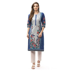 Deals, Discounts & Offers on Women - BIBA Solid Cotton Straight Fit Womens Kurta