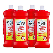 Deals and Offers on - Amazon Brand - Presto! Bathroom Cleaner 1 L X 4 (Lemon) Deals, Discounts & Offers on - Amazon Brand - Presto! Bathroom Cleaner 1 L X 4 (Lemon)