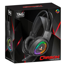 Deals and Offers on - TAG Carbon USB Gaming Wired Over Ear Headphones Headset with Mic with Virtual Surround Sound 3.5mm Driver Deals, Discounts & Offers on - TAG Carbon USB Gaming Wired Over Ear Headphones Headset with Mic with Virtual Surround Sound 3.5mm Driver