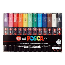 Deals, Discounts & Offers on Electronics - Uni Paint Marker Pen - Set of 12 (PC-1M12C)