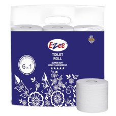 Deals and Offers on - Ezee Toilet Paper Roll - Pack Of 6 | Tissue Paper Roll Ultra Soft Highly Absorbent | 160 Pulls Each Roll Deals, Discounts & Offers on - Ezee Toilet Paper Roll - Pack Of 6 | Tissue Paper Roll Ultra Soft Highly Absorbent | 160 Pulls Each Roll