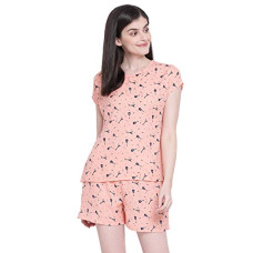 Deals and Offers on Women - Clovia Women's Crepe Printed Top & Shorts Set Deals, Discounts & Offers on Women - Clovia Women's Crepe Printed Top & Shorts Set