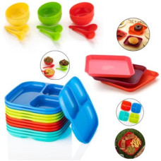 Deals, Discounts & Offers on  - SANCORP Pack of 12 Plastic Colorful Dinner Plates