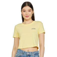 Deals and Offers on Women - AM SWAN Women's Regular T-Shirt (AMSWTEE-0002 D-Beige Gold XS) Deals, Discounts & Offers on Women - AM SWAN Women's Regular T-Shirt (AMSWTEE-0002 D-Beige Gold XS)