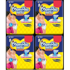 Deals, Discounts & Offers on Baby Care - MamyPoko PANTS STANDARD L-14+14+14+14 - L(4 Pieces)