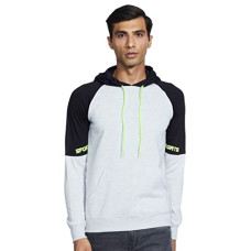 Deals and Offers on Men - Fusefit Men's Fleece Hooded Neck Sweatshirt(FFA-MT053-01_GREY MEL_L) Deals, Discounts & Offers on Men - Fusefit Men's Fleece Hooded Neck Sweatshirt(FFA-MT053-01_GREY MEL_L)