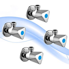 Deals and Offers on - Adeptt D&B Series Triangle Angle Valves Set of 4 (Silver) Deals, Discounts & Offers on - Adeptt D&B Series Triangle Angle Valves Set of 4 (Silver)