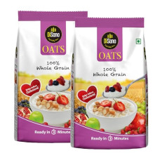 Deals and Offers on - DiSano Oats, Natural Wholegrain, High in Protien and Fibre, Rolled Oats, 1kg (Pack of 2) Deals, Discounts & Offers on - DiSano Oats, Natural Wholegrain, High in Protien and Fibre, Rolled Oats, 1kg (Pack of 2)