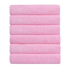 Deals and Offers on Home Improvement - Bathla Spic & Span Multi Purpose Microfiber Cleaning Cloth - 340 GSM: 60cmx40cm (Pack of 6 - Pink) (Microfiber) Deals, Discounts & Offers on Home Improvement - Bathla Spic & Span Multi Purpose Microfiber Cleaning Cloth - 340 GSM: 60cmx40cm (Pack of 6 - Pink) (Microfiber)