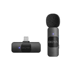 Deals, Discounts & Offers on  - Boya 2.4 ghz Omnidirectional Wireless Microphone System with a Transmitter & a Receiver for iOS Devices. MFI Certified.