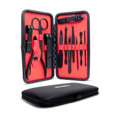 Deals and Offers on Beauty Care - AGARO MS2112 Manicure Set,Nail Clippers, Stainless Steel Nail Scissors Grooming Kit with Peeling Knife, Nail Cleaning Knife, Acne needle, Blackhead Tool Leather Travel Case Deals, Discounts & Offers on Beauty Care - AGARO MS2112 Manicure Set,Nail Clippers, Stainless Steel Nail Scissors Grooming Kit with Peeling Knife, Nail Cleaning Knife, Acne needle, Blackhead Tool Leather Travel Case