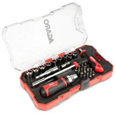 Deals and Offers on - AGARO Chrome Steel 29pcs Professional Industrial Grade Screwdriver Set with Box Spanners, Red & Black, Small, Pack of 29 Deals, Discounts & Offers on - AGARO Chrome Steel 29pcs Professional Industrial Grade Screwdriver Set with Box Spanners, Red & Black, Small, Pack of 29