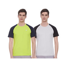 Deals, Discounts & Offers on Men - Amazon Brand - Symactive Men's Regular T-Shirt (SYCT-02-S21_Ivory + Neon Yellow Large)