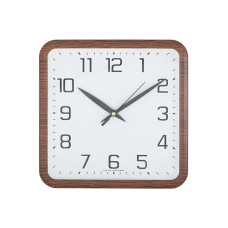 Deals, Discounts & Offers on  - Victor Elegant Square Plastic Case Analog Home/Office Decor Wall Clock (Size: 24 x 5 x 24 CM | Color: Chocolate | Weight: 278 grm)