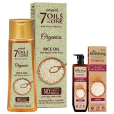 Deals, Discounts & Offers on Beauty Care - Kesh King Organics Fermented Rice Water Shampoo 300ml + Emami 7 Oils In One Organics Rice Oil Hair Repair 200ml