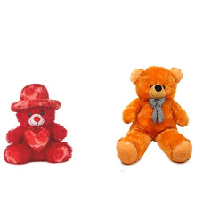 Deals, Discounts & Offers on  - nkl Soft Lovable Teddy Bear Brown 2 feet (60 cm) +1 Feet Cap Teddy 30 red