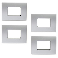Deals, Discounts & Offers on Home Improvement - Schneider electric Opale-3 Module Universal Grid and Cover Plate (Pack of 4)