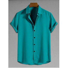 Deals, Discounts & Offers on  - INFERNUSMen Regular Fit Solid Spread Collar Casual Shirt