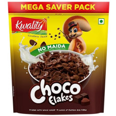 Deals, Discounts & Offers on  - Kwality Choco Flakes - Made with Whole Wheat, Zero% Maida, Source of Protein and Fibre, Richness of Chocolate 1Kg [Pack of 1]