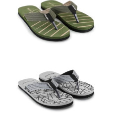 Deals and Offers on Men - PKKARTFlip Flops(Green, Grey 8) Deals, Discounts & Offers on Men - PKKARTFlip Flops(Green, Grey 8)