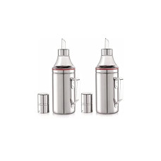 Deals and Offers on - STOVIGLIE Stainless Steel Oil Dispenser with Nozzle 1 Litre (1000 ml) | Oil Container | Oil Pourer | Oil Pot | Oil Can| Oil Bottle with Handle - (Pack of 2) Deals, Discounts & Offers on - STOVIGLIE Stainless Steel Oil Dispenser with Nozzle 1 Litre (1000 ml) | Oil Container | Oil Pourer | Oil Pot | Oil Can| Oil Bottle with Handle - (Pack of 2)