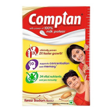 Deals, Discounts & Offers on  - Complan Nutrition and Health Drink Kesar Badam 500g, Refill pack with power of 100% Milk Protein and contrains 34 Vital Nutrients