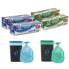Deals and Offers on - Kleeno by Cello Nature Care Compostable Dry & Wet Garbage Bag Roll Large (45L) (Set of 4, 10 bags each, Blue and Green) Deals, Discounts & Offers on - Kleeno by Cello Nature Care Compostable Dry & Wet Garbage Bag Roll Large (45L) (Set of 4, 10 bags each, Blue and Green)