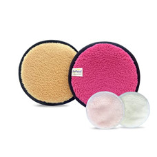 Deals, Discounts & Offers on Beauty Care - SOFTSPUN Microfiber Reusable Makeup Remover Cleansing Pads for Face, Eyes, Lipstick, Pack of 4, 280 GSM, 12x12cms, Yellow+Pink, Safe