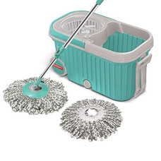Deals, Discounts & Offers on Home Improvement - Spotzero by Milton Elite Spin Mop with Bigger Wheels and Plastic Auto Fold Handle