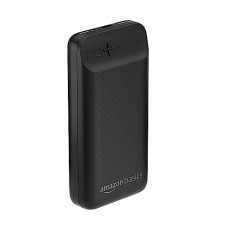 Deals, Discounts & Offers on Power Banks - Amazon Basics 20000mAh 12W Lithium-Polymer Power Bank | Dual Input, Dual Output | Black, Type-C Cable Included