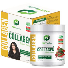 Deals, Discounts & Offers on  - NiXY natura Advanced Plant Based Collagen Powder Supplement 250g with Vitamin C, Biotin, Silica- Supports Natural Collagen Production, Skin Hydration, Hair, Nails & Joint Support (Watermelon, 250g)